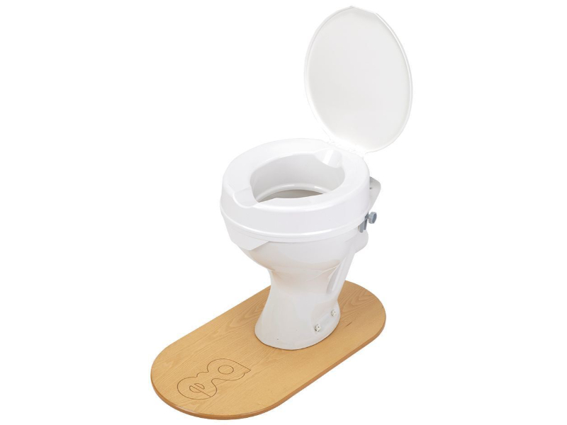 Raised Toilet Seat, Prima, with Lid, 100mm